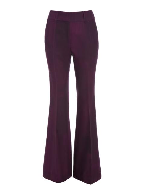 GABRIELA HEARST Rhein Flare Pant in Bordeaux Virgin Wool
