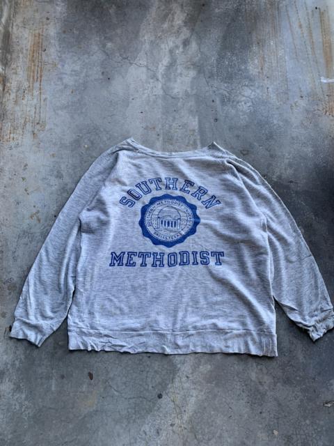 Other Designers Vintage - Vintage 80s Champion SouthernMethodist Distressed Sweatshirt