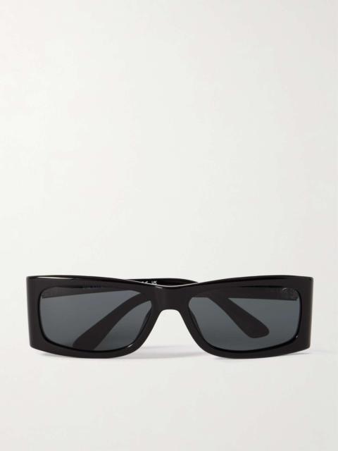 Rectangular-frame acetate sunglasses Black