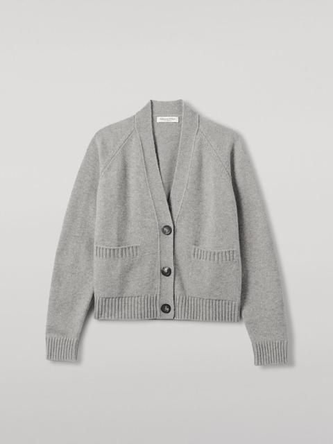 Johnstons of Elgin Relaxed Fit Grey Cashmere Cardigan