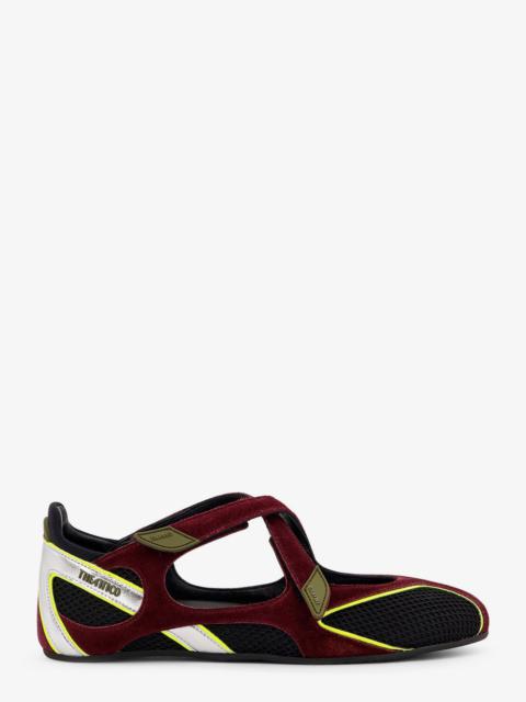 The Attico Foor 01 Mesh And Suede Ballerinas Flat