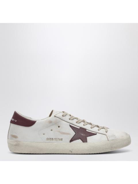 Golden Goose Golden Goose Super-Star Sneaker White/Burgundy Vintage Effect Men