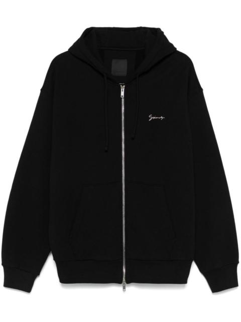 Givenchy Givenchy Men Boxy Fit Hoodie With Zip And Pocket Base