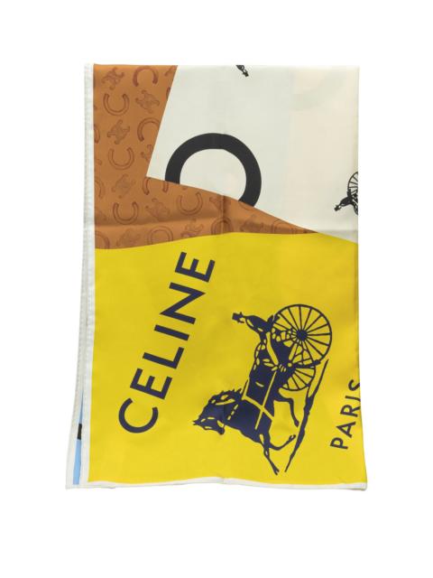 CELINE Celine Silk Scarf With Logo
