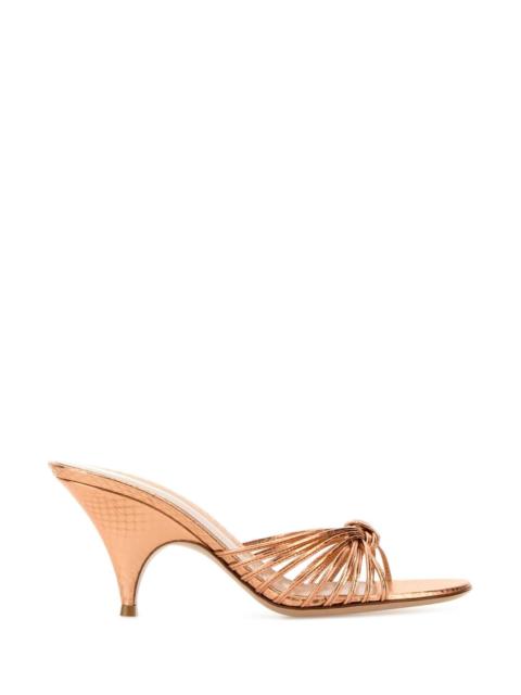 Gianvito Rossi Gianvito Rossi Women Orange Leather Malã¨ Mules