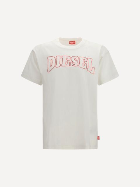 Diesel T-Norm-V10 Logo Stitching T-Shirt