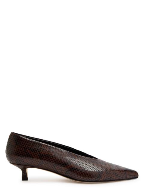 Aeyde Aeyde Clara 35 Python-effect Leather Pumps