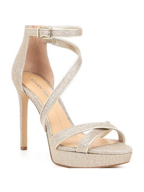 Other Designers New! Gianni Bini Corielle‎ Glitter Ankle Strap Strappy Platform Sandals Sz 10