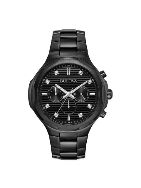 Bulova - Bulova Chronograph Quartz Crystal Black Dial Men's Watch 98D147