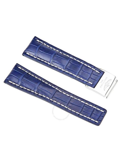 BREITLING Breitling 24 MM Blue Leather Strap 747P-A20D.1