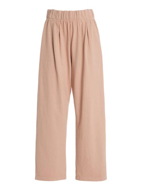 LES TIEN Penny Pleated Cotton Pants pink