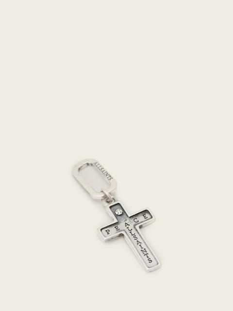 ALLSAINTS SMALL CROSS STERLING SILVER PENDANT CHARM