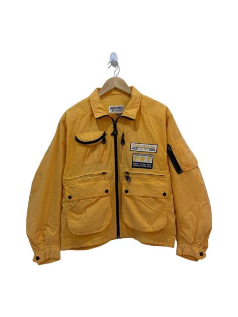 Other Designers Vintage - 🔥RARE🇯🇵 PERSON'S RACING TEAM MULTI POCKET CARGO BOMBER JACKET
