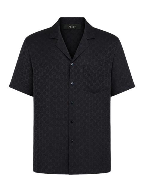 GUCCI Gucci Men Gg Jacquard Silk Shirt