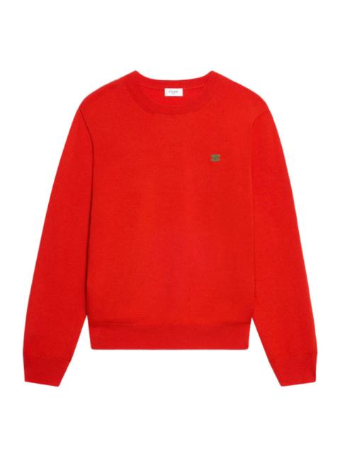 CELINE Celine Men Fine Wool Sweater With Triomphe Embroidery
