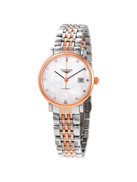 Longines Longines Elegant Automatic Diamond White Mother of Pearl Dial Ladies Watch L4.310.5.87.7
