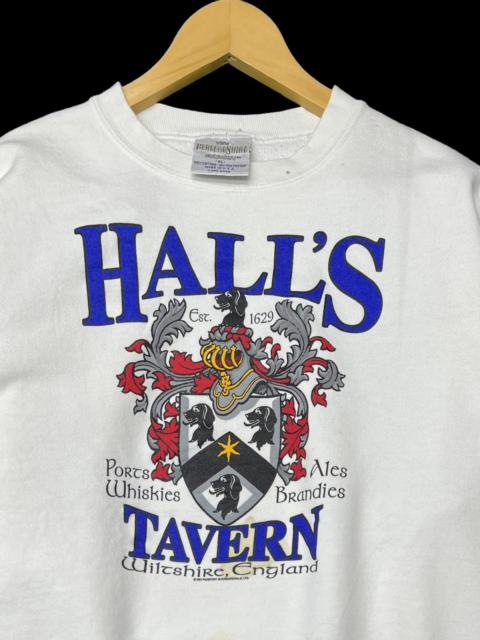 Other Designers Vintage - VTG 90s HALL’S TAVERN WILTSHIRE ENGLAND CREWNECK SWEATSHIRT
