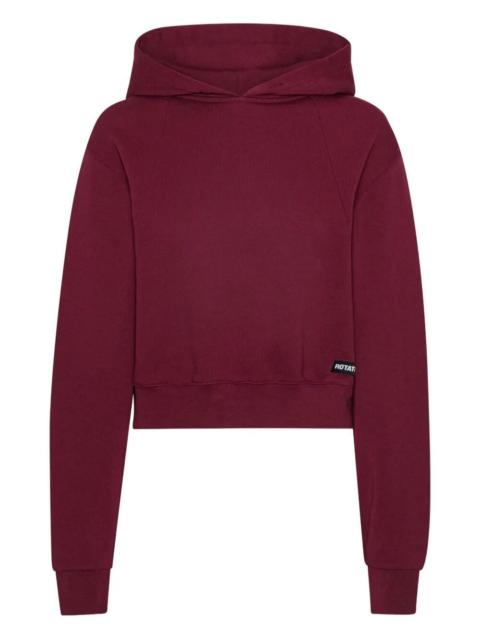 ROTATE Terry Back Cropped Hoodie