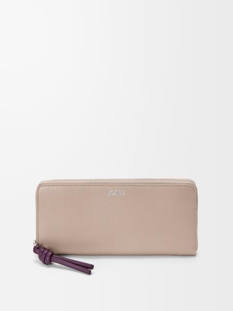 Loewe Knot zip around wallet in shiny nappa calfskin