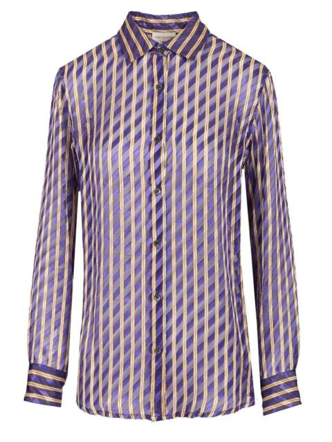 Dries Van Noten Dries Van Noten Women Striped Dévoré Satin Shirt