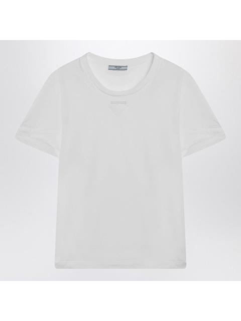 Prada Prada White Cotton Jersey T-Shirt Women