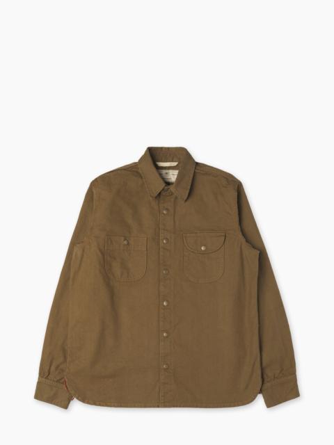 Rogue Territory ROGUE TERRITORY WORK SHIRT DYED CANVAS SELVEDGE GOLDEN BROWN