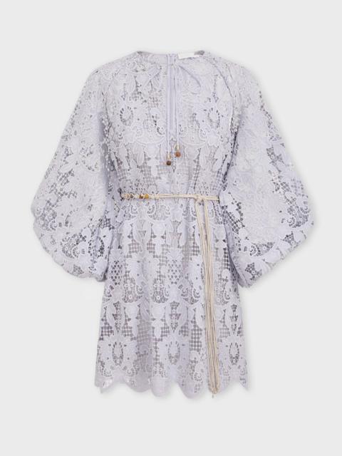 Zimmermann Dress Coco Lace Tunic Mini Blue
