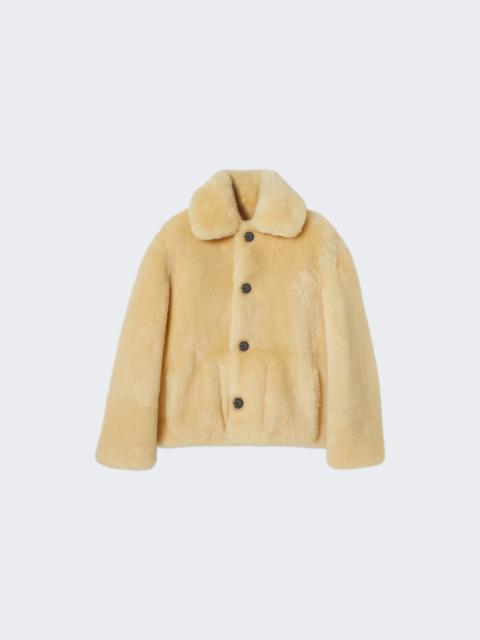 GUCCI Shearling Jacket With Gg Print Inside Butter