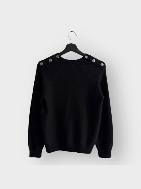 STEAL! Chanel Shoulder Buttons Wool Cashmere Sweater