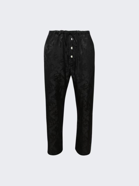 Football Jacquard Pajama Pants Black