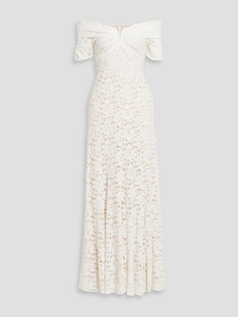 DIANE VON FURSTENBERG Sincere off-the-shoulder corded lace maxi dress