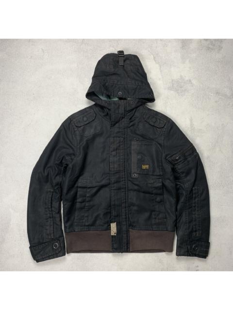 Other Designers G-Star - G Star Raw Waxed Distressed Multi Pocket Jacket