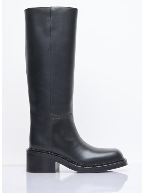 Prada Women Leather Knee-High Boots