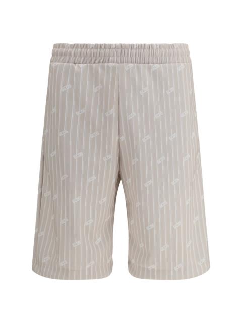 GCDS Gcds All-over Logo Pinstripe Shorts