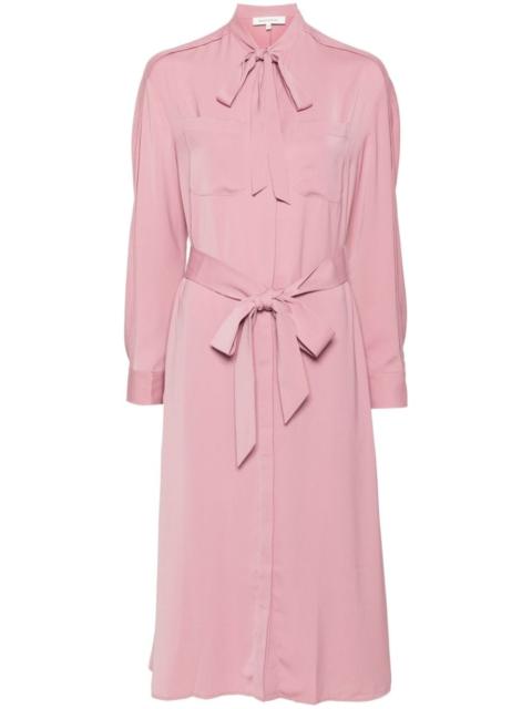 Maison Kitsuné belted midi shirt dress