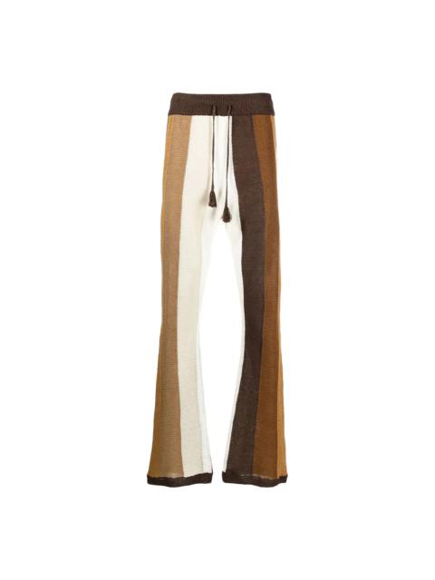 AMIRI LINEN STRIPE PANTS "Brown"