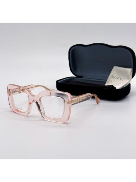 NEW GUCCI GG1554O 003 ORANGE SQUARE WOMEN EYEGLASSES GUCCI