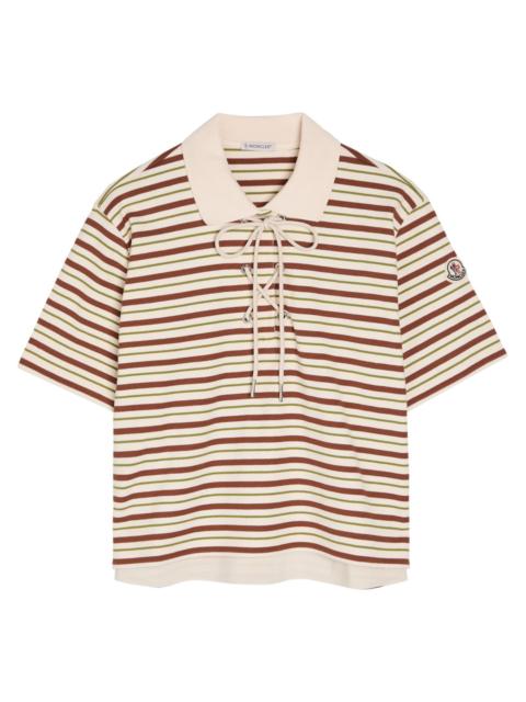 Moncler Moncler Striped Cotton Polo Shirt