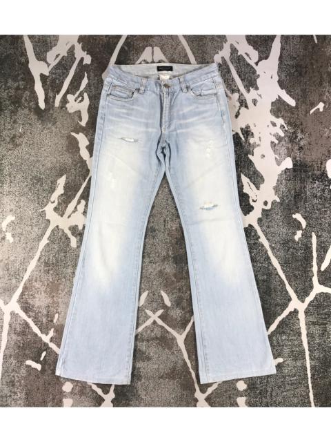 Other Designers Vintage - Vintage Crack Step Jeans Light Wash Flare Denim KJ1234