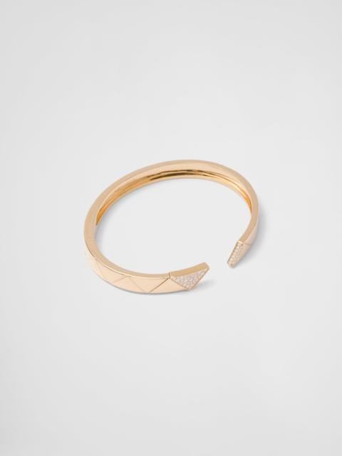 Prada Eternal Gold bangle bracelet in yellow gold with diamonds