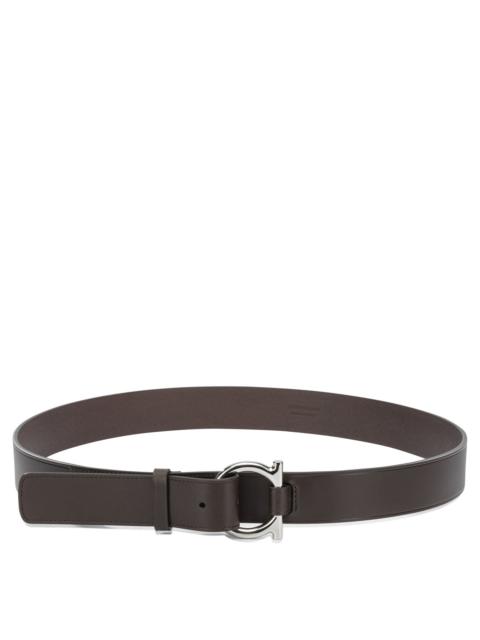 FERRAGAMO Ferragamo Gancini Leather Belt