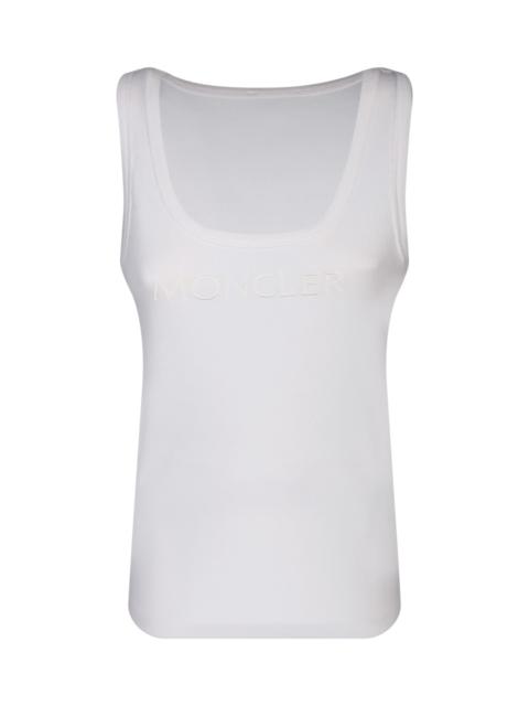 Ribbed Tank Top With Embroidered Logo