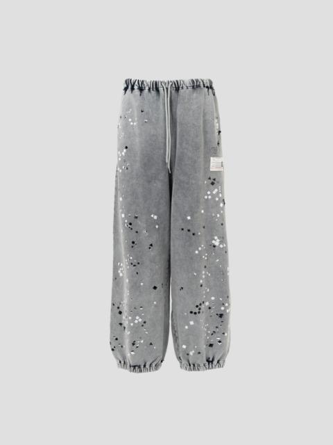 Maison MIHARAYASUHIRO EMBELLISHED BLEACHED SWEAT PANTS