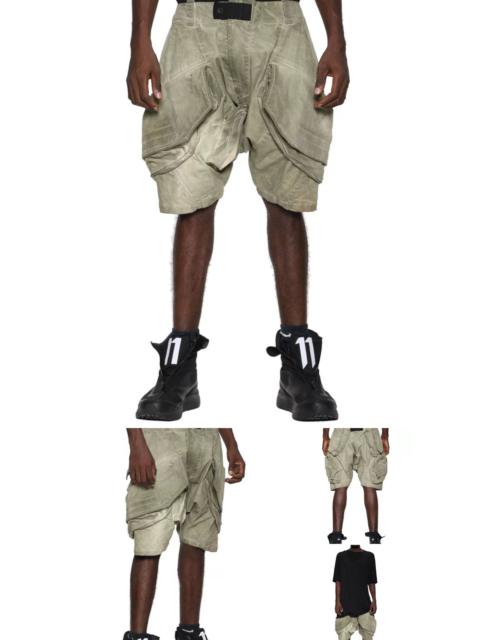 HAMCUS PRMTVSM _fiend_ MOSS DYED DENIM SHORTS SIZE S