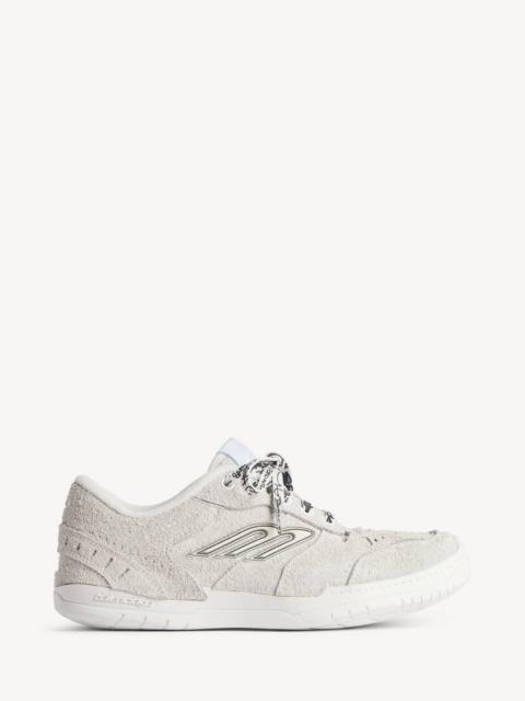 BALENCIAGA Men's Hamptons Suede Sneaker in Off White/black