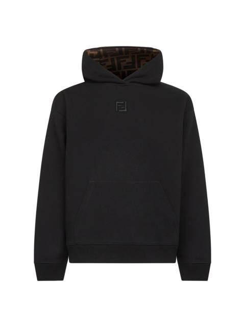 FENDI Fendi Men Black Cotton Blend Hoodie