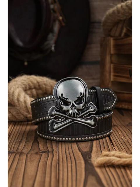 Skulls - Skull alloy PU leather belt
