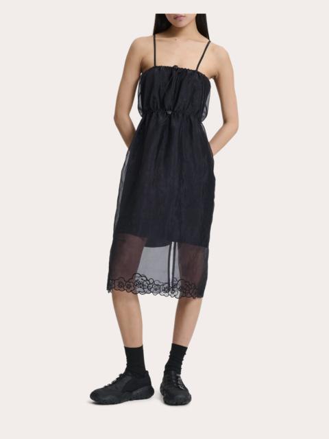 CECILIE BAHNSEN Barr Embroidered Floral Liquid Myrtia Slip Dress