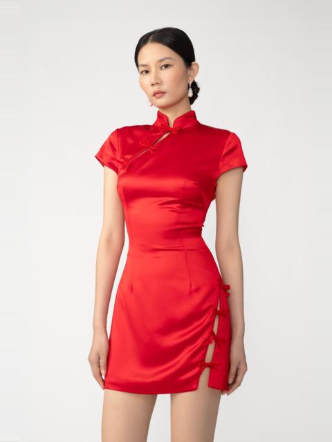 SAU LEE TINA SATIN MINI DRESS