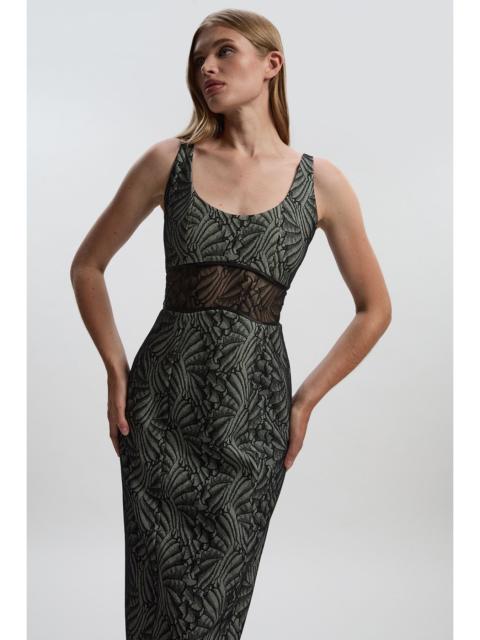 KAREN MILLEN Premium Lace Tailored Pencil Maxi Dress
